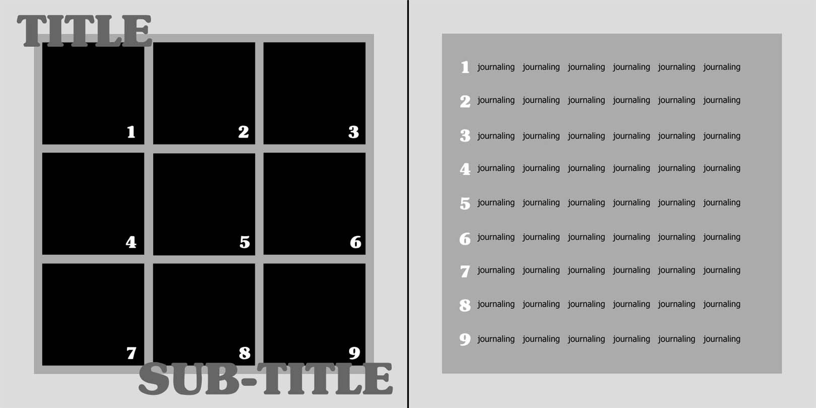 12x12 Scrapbook Layout Sketch