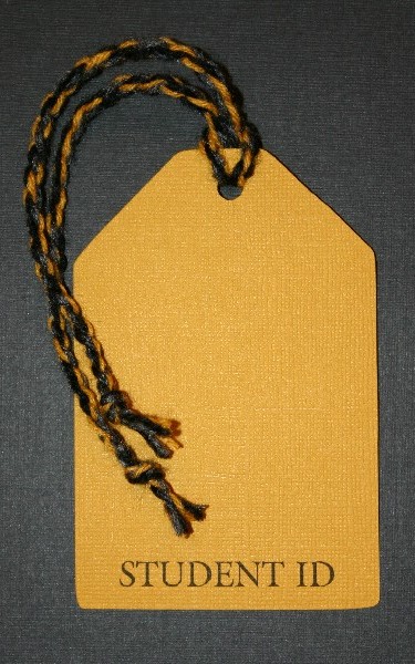 School ID Tag - Black and Gold