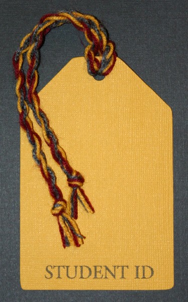 School ID Tag - Scarlet and Gold
